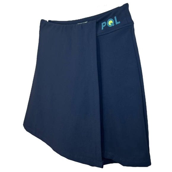 PQL Club - Women’s Pickleball Skort ‘Wrap Court’ High-Waist - Navy Blue, X-Small - Picture 7 of 17